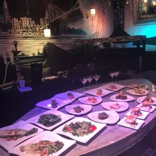 interior, sushi and sashimi