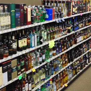 a wide selection of liquors