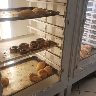 a display of pastries and pastries