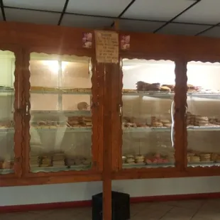 a display of pastries and pastries