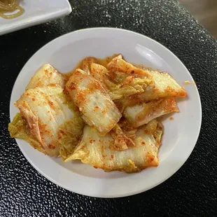 Kimchi, this is so pale! It should be red and saucy