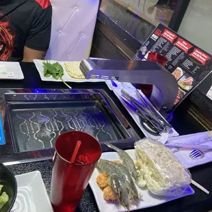 Shrimp noodles  an the cooker