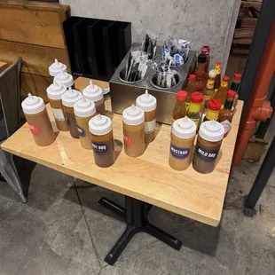 Condiment and Utensil Table