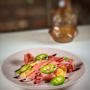 a plate of food on a table