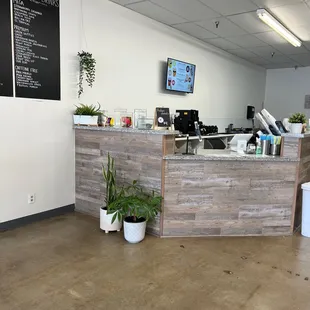 the front desk of the restaurant