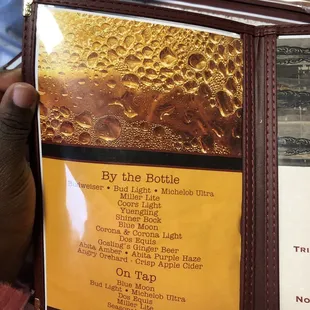 Beer Menu