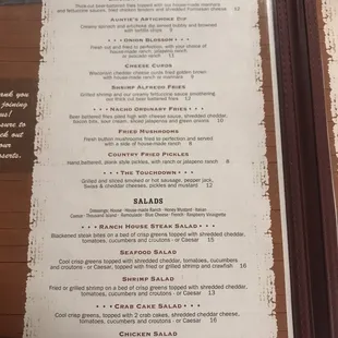 the menu