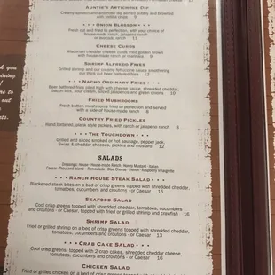the menu