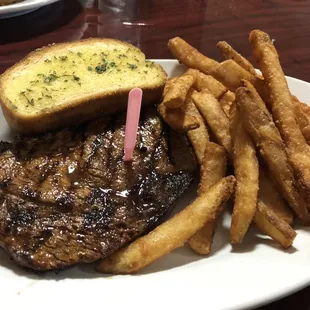 Perfectly cooked ribeye