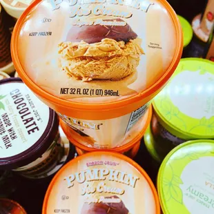 a variety of ice creams