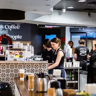 customers at the counter