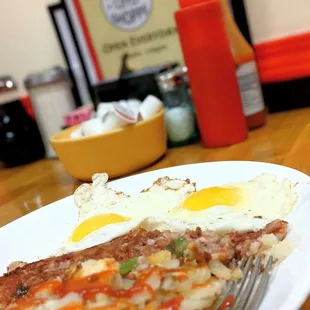 House made corned beef hash!  It's good! Come visit this old fashioned diner in the heart of St. Pete