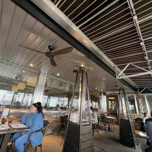 Heated enclosed patio in winter