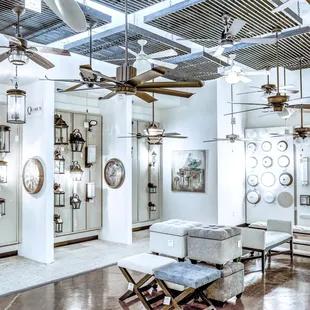 Large selection of indoor and outdoor lighting