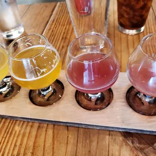R-L = Cloaked in Violet, Bizare Love Triangle, Imperial Pineapple, Wit-tington