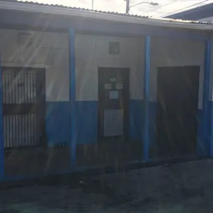 The rear where you enter.