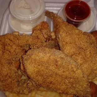 Catfish Steak and Shrimp