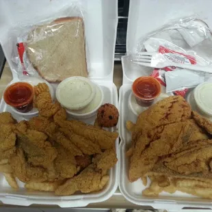 Catfish and Red Snapper