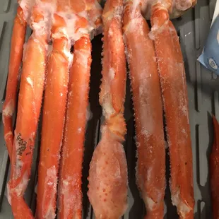 a pile of crab legs