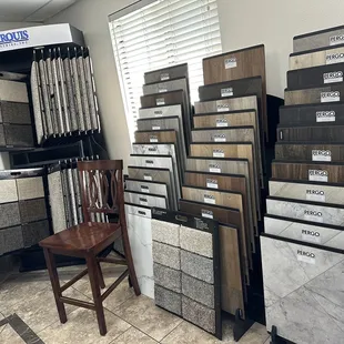 Floor and carpet samples