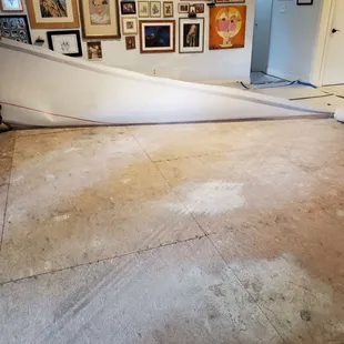 Pulling up old laminate and under layment
