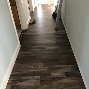 New Rustic LVP in hallway