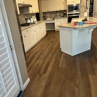 Professional install wraps seamlessly around Island.