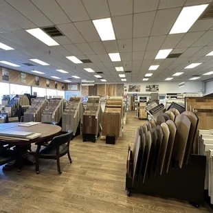 Show room with a large selection.