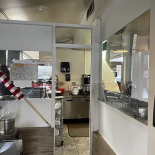 a view of the kitchen