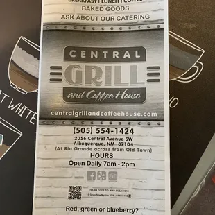 You can always grab a paper menu