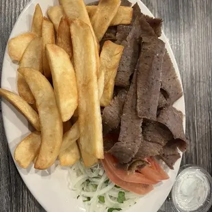 a plate of food on a table