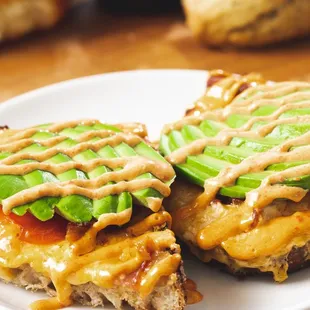 two sandwiches on a plate