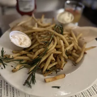 Herb Seasoned Fries with truffle and garlic aoili