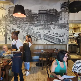 Inside a mural of Detroit!!!