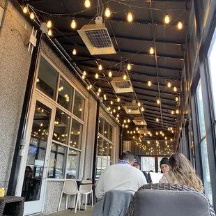 Outside heated patio