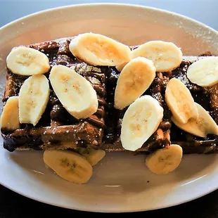 Banana Nutella Waffles