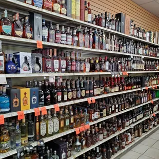 Crazy selection of hard to get whiskeys and bourbons.