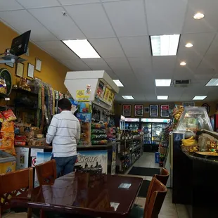 Interior, it is also a store