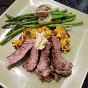 Presentation plate at texas steakhouse