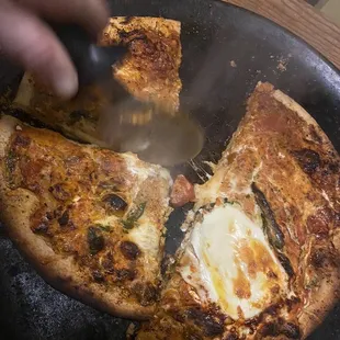 Polka dot pizza (added two eggs)
