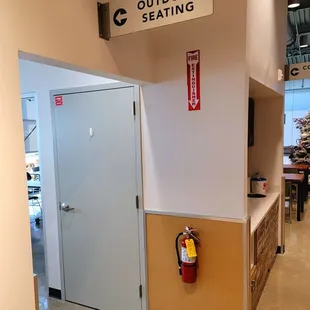 2nd floor access to public outdoor balcony with 6 tables &amp; chairs. Take it outside!