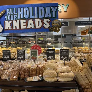 a variety of baked goods for sale