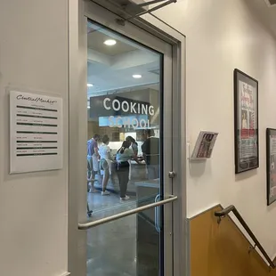 Cooking classes upstairs