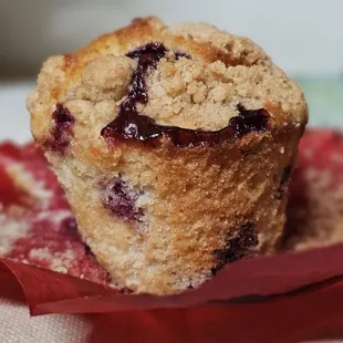 Blackberry lemon muffin