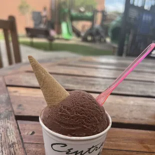 A little gelato at the playground
