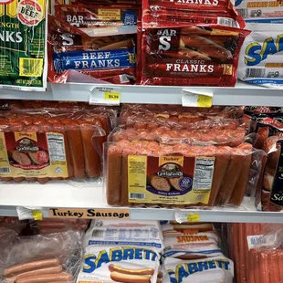 a variety of hot dogs