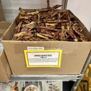 a box of dried fish