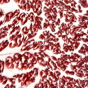 Closeup of Marbling in Prime Fresh Beef Chuck Roast. Fantastic! Central Meats