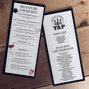 Cocktail Menu