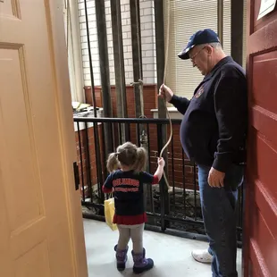 Ringing the bell in the bell tower
